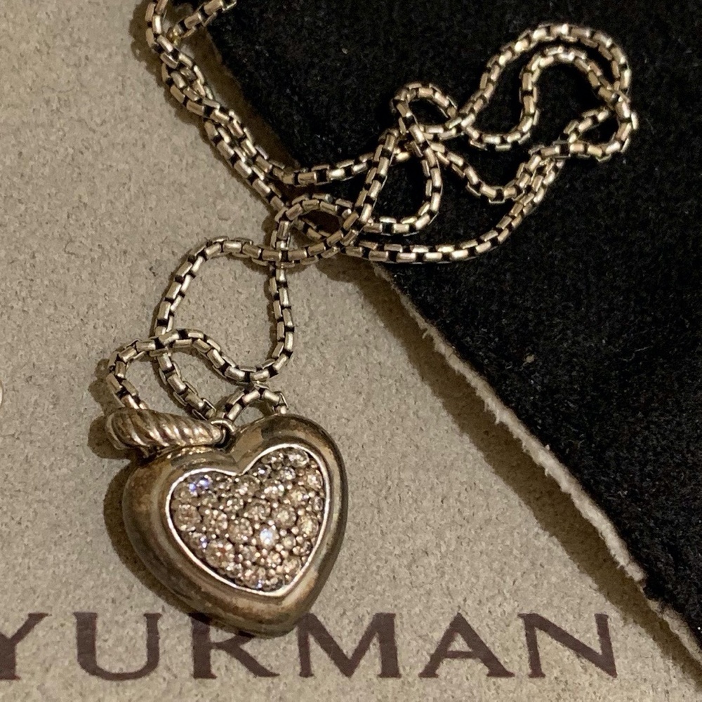 David Yurman Diamond Heart Necklace